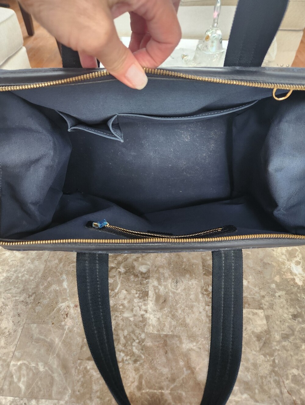Louis Vuitton Navy Blue Monogram Lin Josephine Bag - Picture 8 of 13